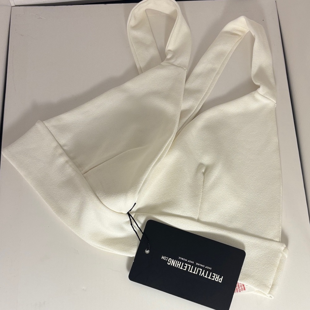 PrettyLittleThing Cream Bralette Top